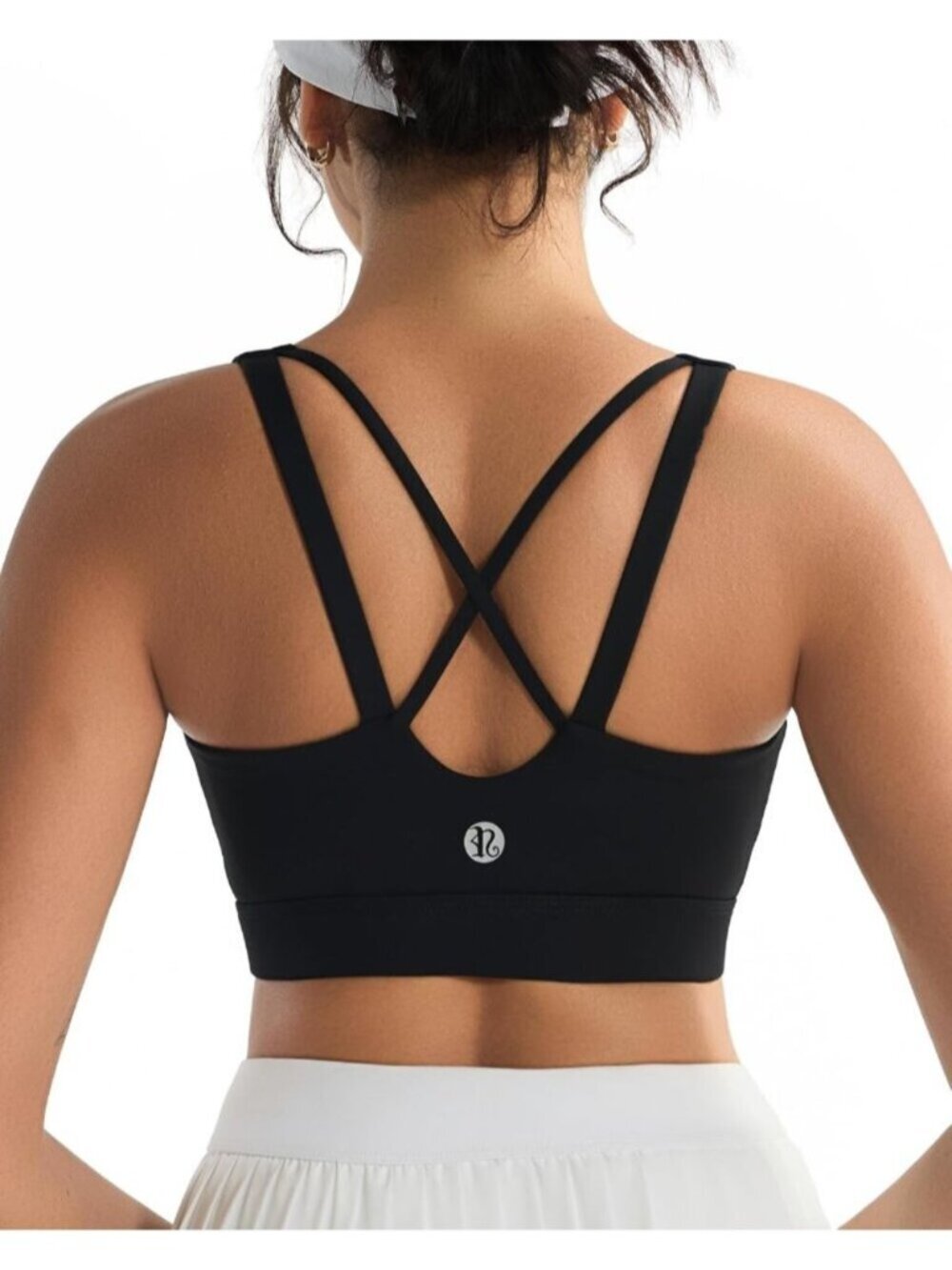 Women's Black High Impact Sports Bras for High Support Running Sports Bra